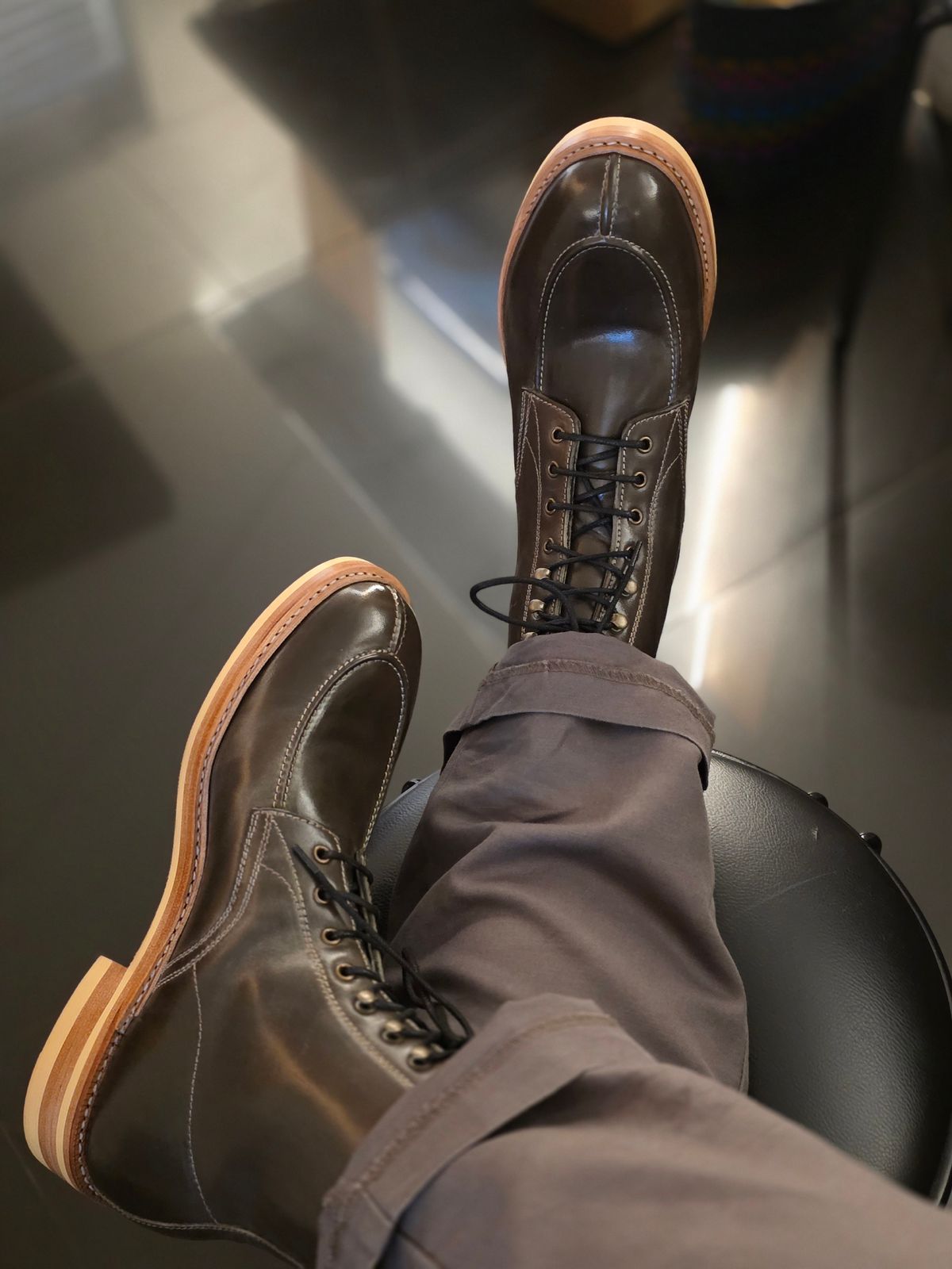 Photo by vishhh on April 2, 2026 of the Blkbrd Shoemaker Fred in Maryam Salvia Horsebutt.