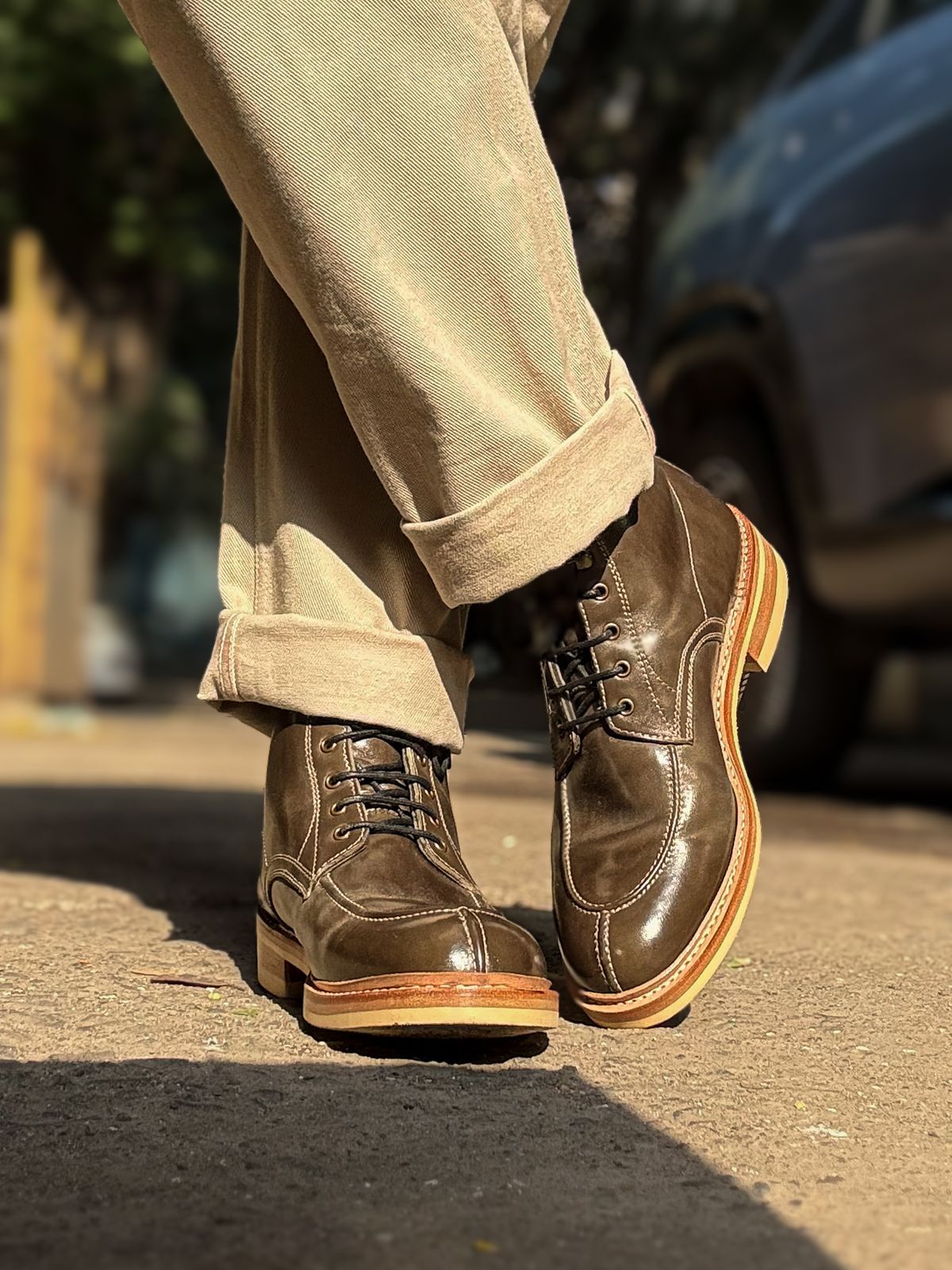 Photo by vishhh on April 3, 2026 of the Blkbrd Shoemaker Fred in Maryam Salvia Horsebutt.