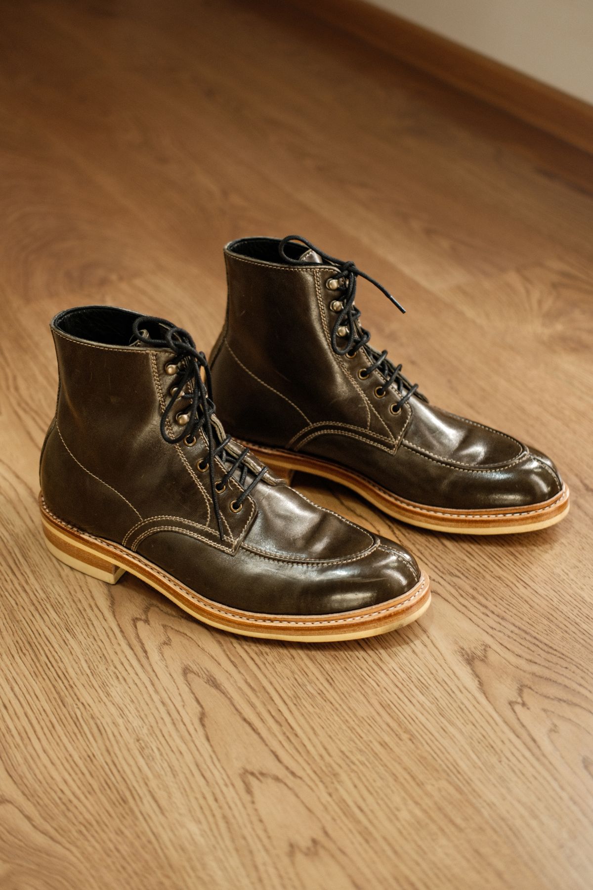 Photo by vishhh on April 9, 2026 of the Blkbrd Shoemaker Fred in Maryam Salvia Horsebutt.