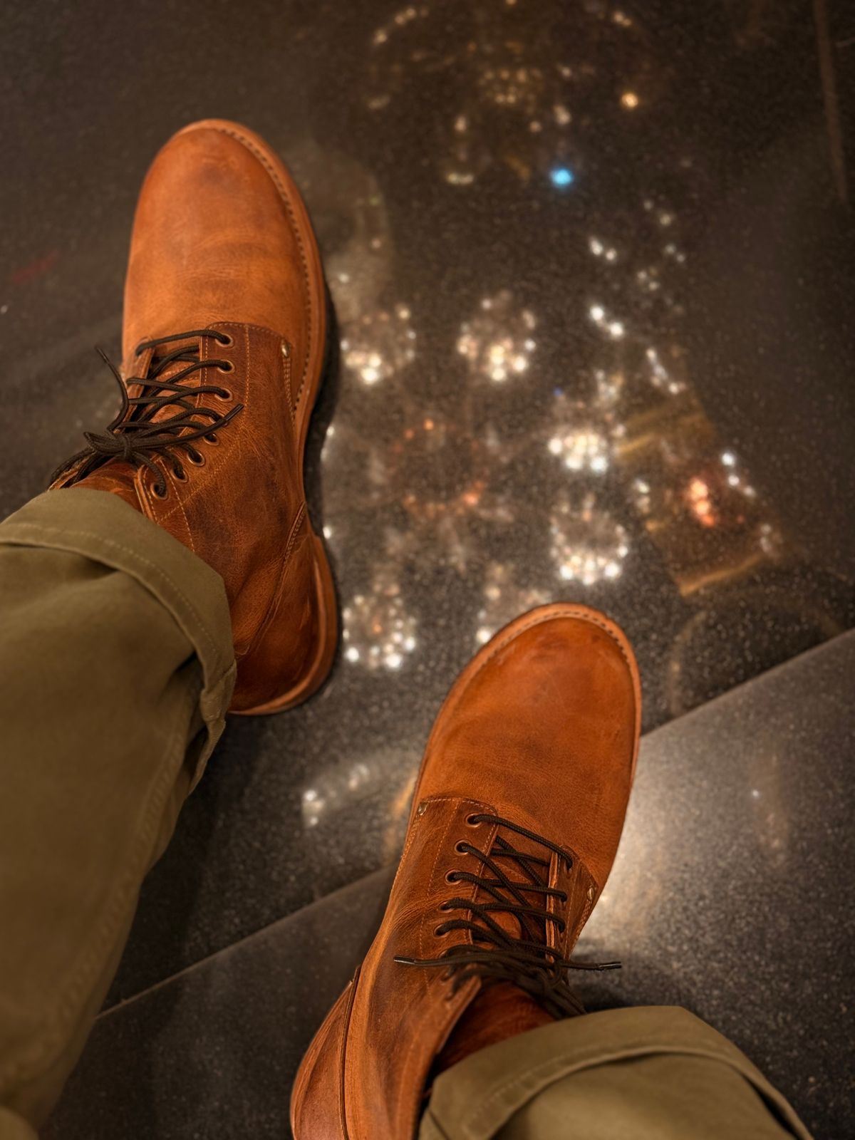 Photo by vishhh on November 24, 2025 of the Craft & Glory Service Boot in Full Grain Waxed Water Buffalo.
