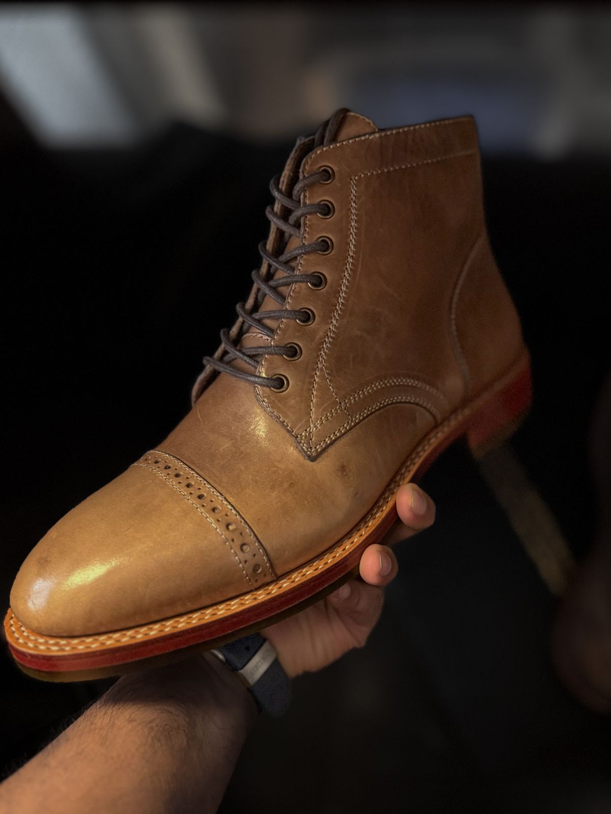 Photo by vishhh on May 23, 2026 of the Blkbrd Shoemaker Luchador Service Boot in Horween Natural Chromexcel.