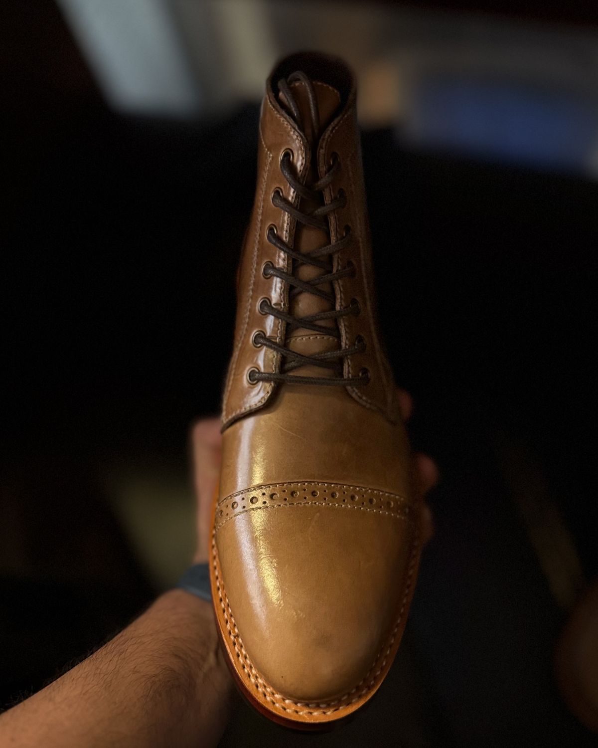 Photo by vishhh on May 23, 2026 of the Blkbrd Shoemaker Luchador Service Boot in Horween Natural Chromexcel.