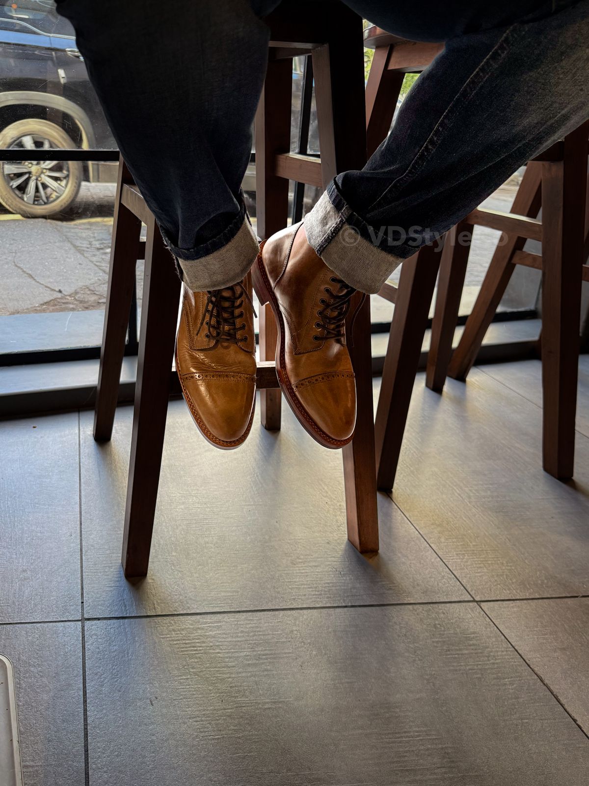 Photo by vishhh on May 26, 2026 of the Blkbrd Shoemaker Luchador Service Boot in Horween Natural Chromexcel.