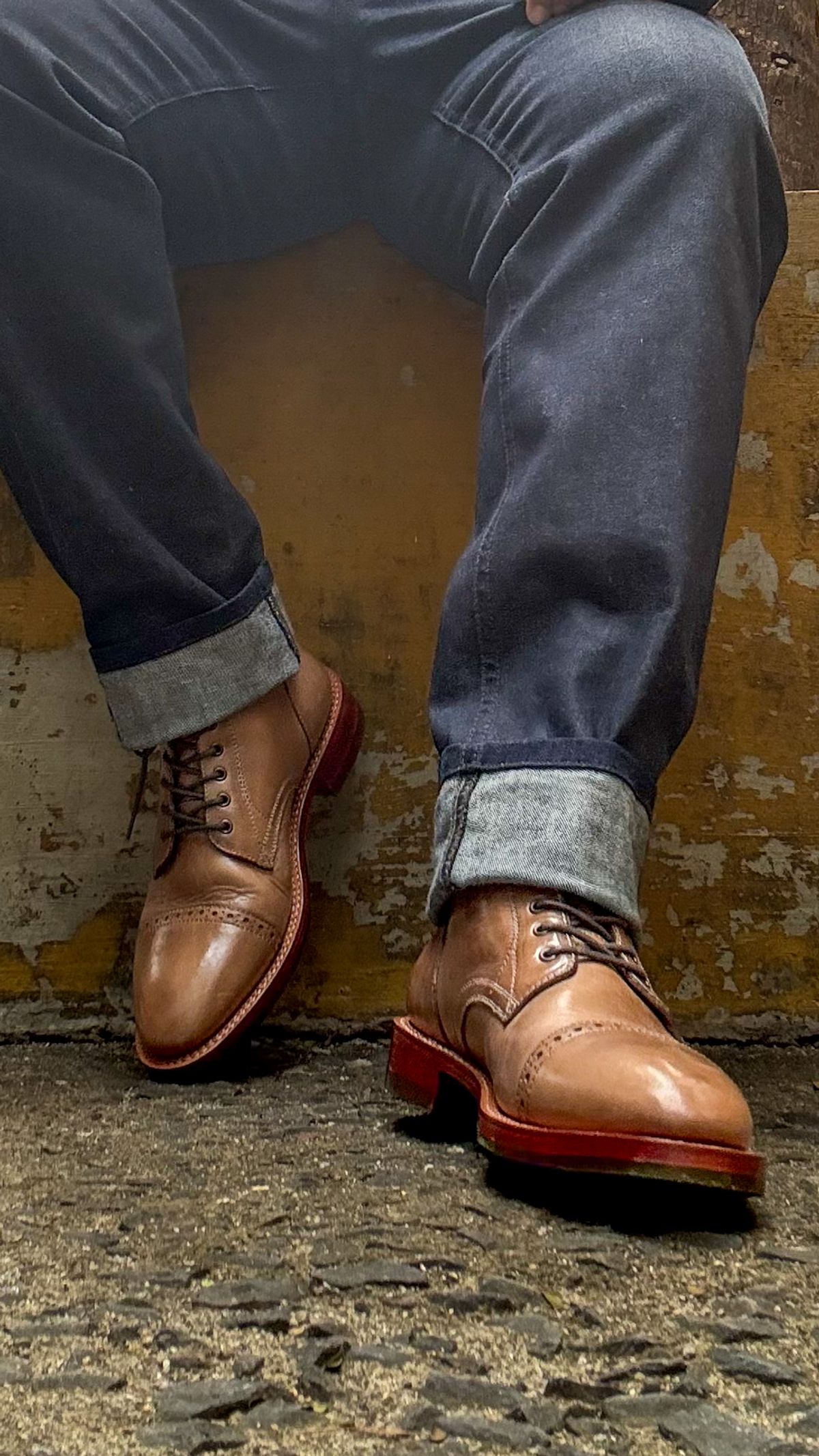 Photo by vdstyleco on July 11, 2026 of the Blkbrd Shoemaker Luchador Service Boot in Horween Natural Chromexcel.