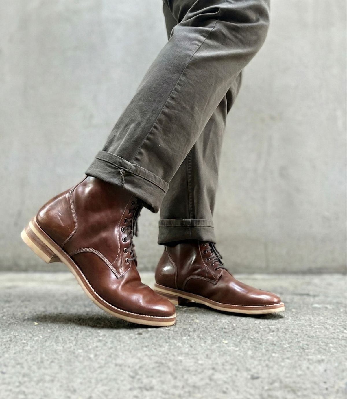 Photo by vishhh on January 13, 2026 of the Blkbrd Shoemaker Blkbrd Shoemaker / Boondockers in Maryam Toscanello TPR Horsebutt.