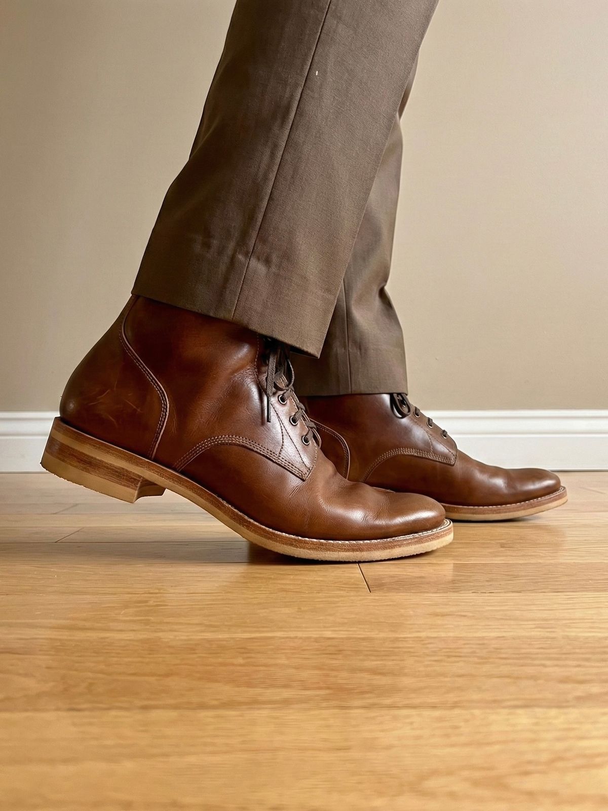 Photo by vishhh on January 21, 2026 of the Blkbrd Shoemaker Blkbrd Shoemaker / Boondockers in Maryam Toscanello TPR Horsebutt.