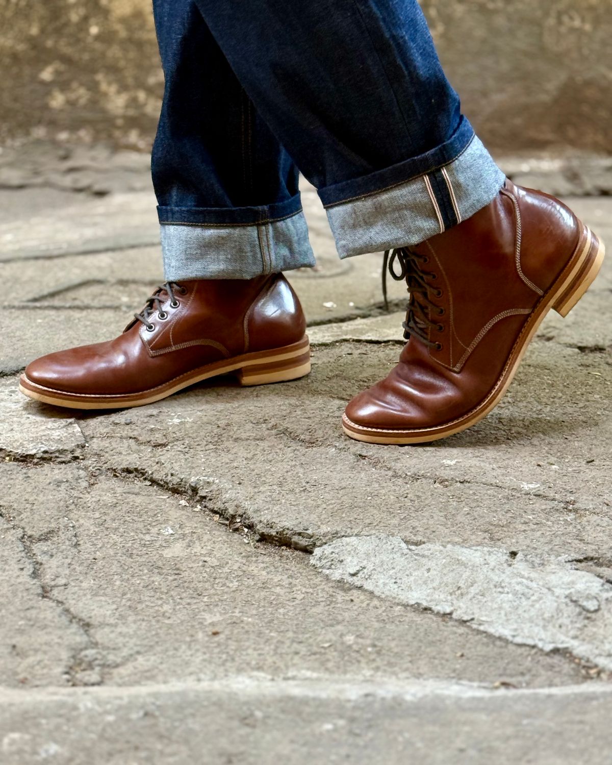 Photo by vishhh on March 24, 2026 of the Blkbrd Shoemaker Blkbrd Shoemaker / Boondockers in Maryam Toscanello TPR Horsebutt.