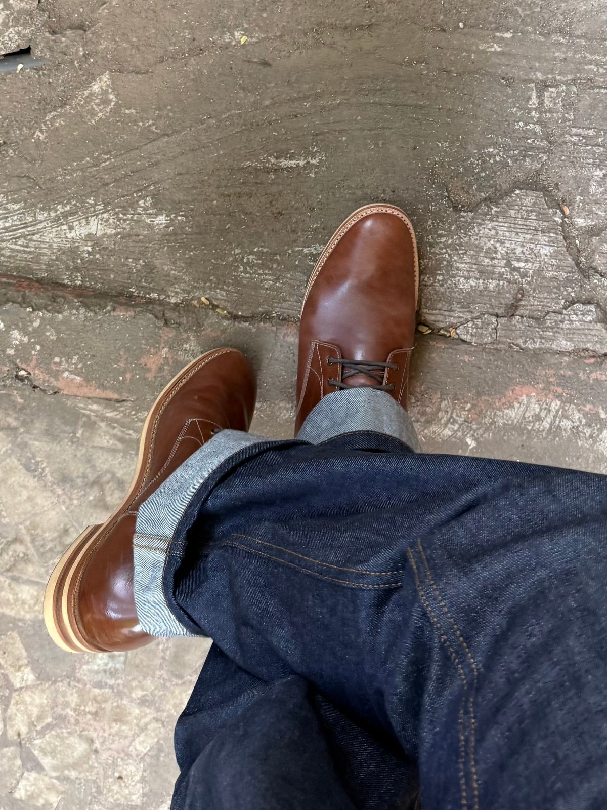 Photo by vishhh on March 24, 2026 of the Blkbrd Shoemaker Blkbrd Shoemaker / Boondockers in Maryam Toscanello TPR Horsebutt.