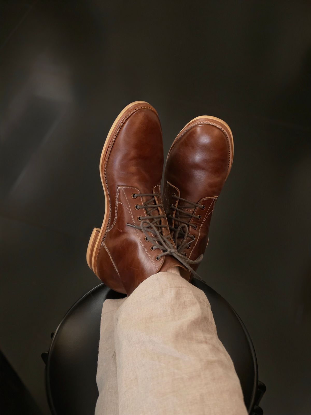 Photo by vishhh on April 25, 2026 of the Blkbrd Shoemaker Blkbrd Shoemaker / Boondockers in Maryam Toscanello TPR Horsebutt.