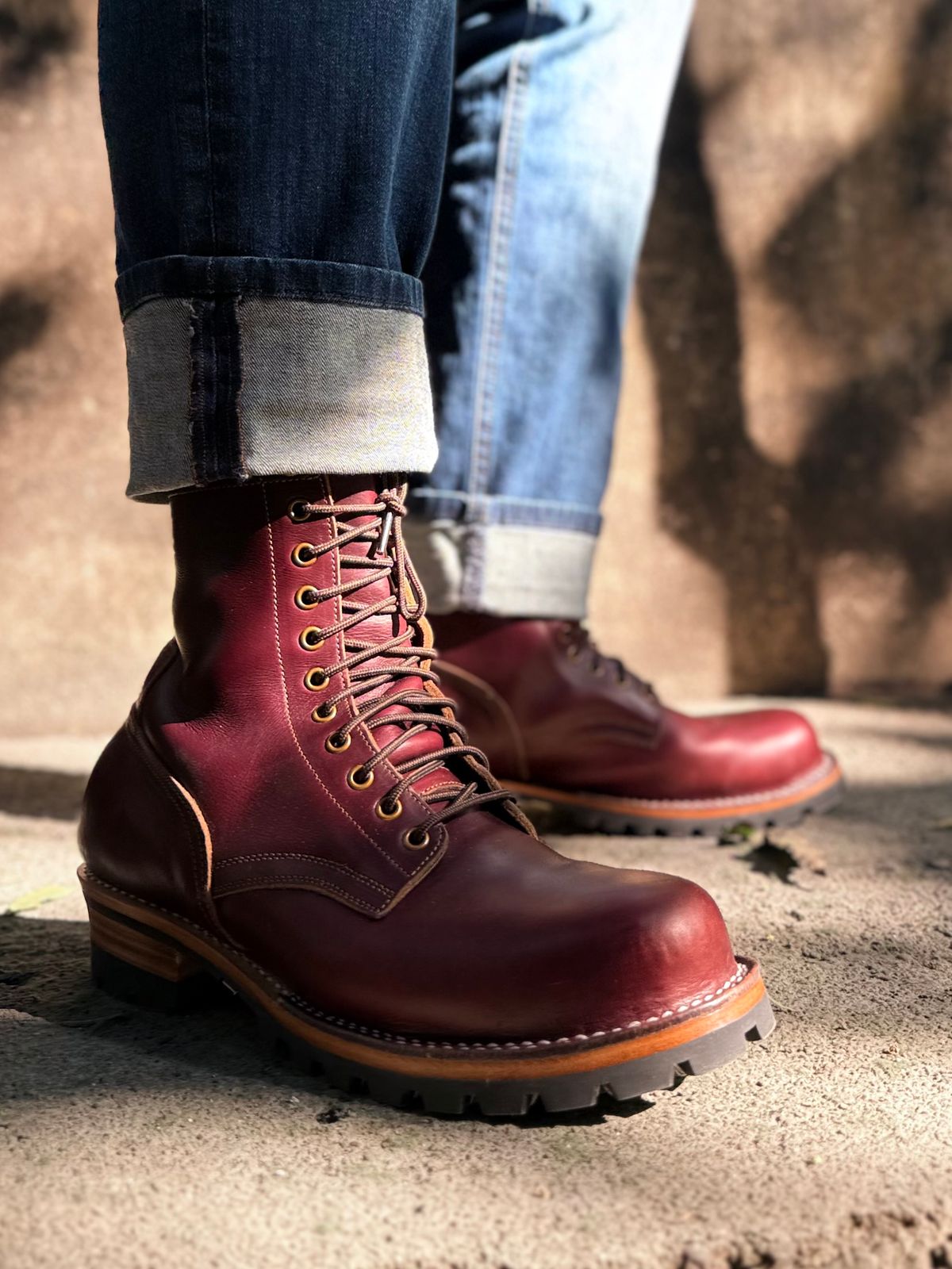Photo by vishhh on November 18, 2025 of the Craft & Glory Craft & Glory / Trooper 8" Howreen Chromexcel no 8 in Horween Color 8 Chromexcel.