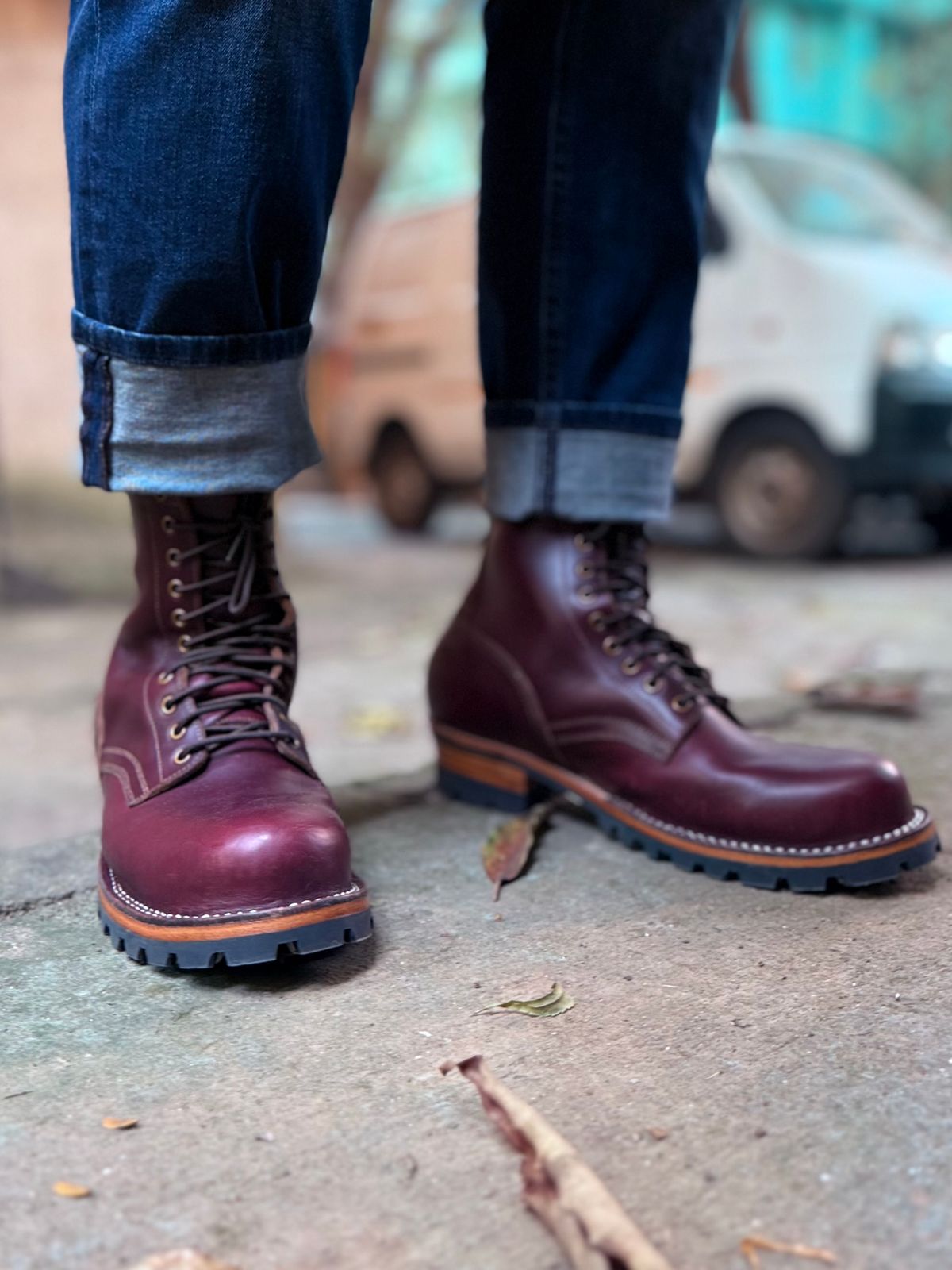 Photo by vishhh on November 18, 2025 of the Craft & Glory Craft & Glory / Trooper 8" Howreen Chromexcel no 8 in Horween Color 8 Chromexcel.