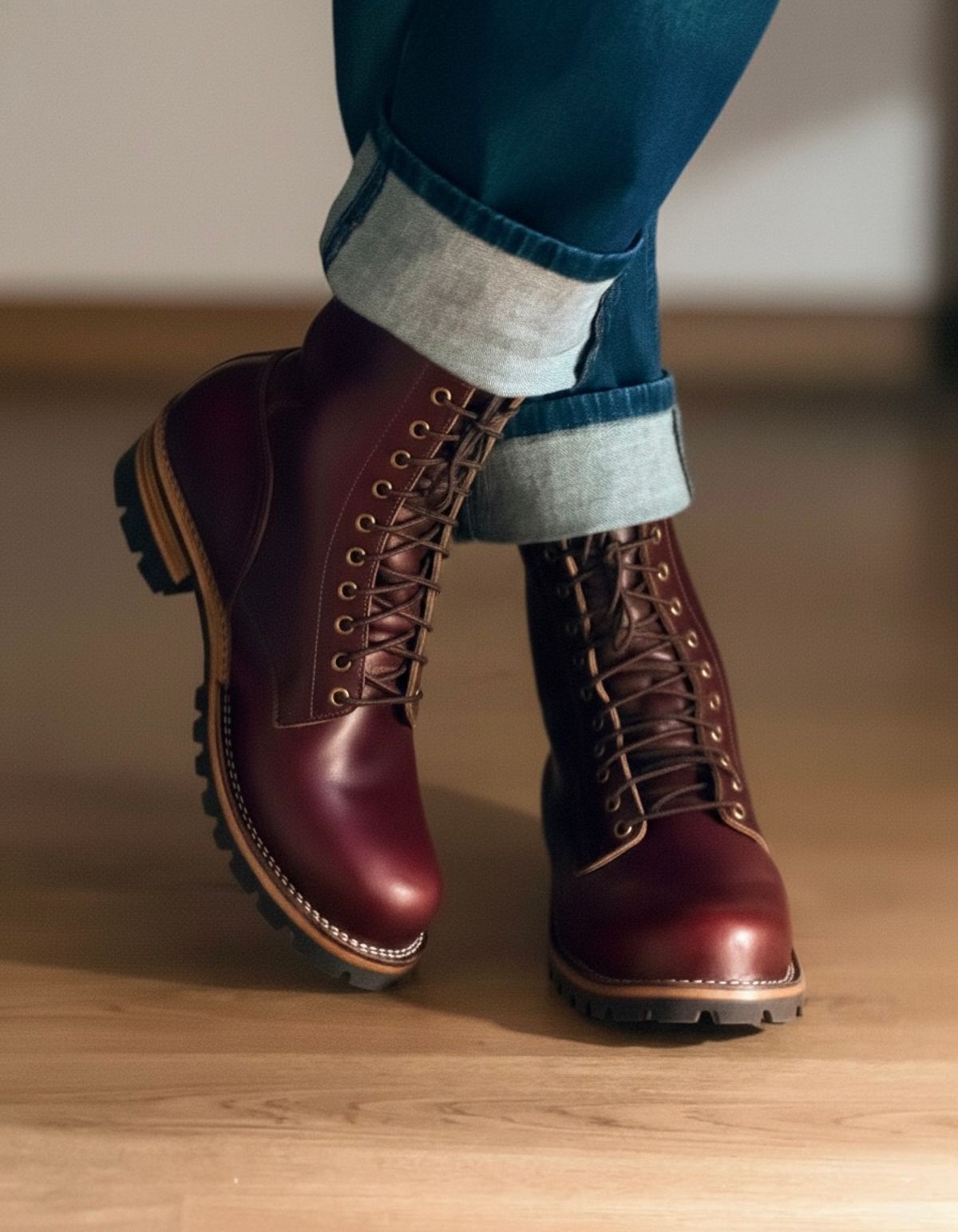 Photo by vishhh on February 16, 2026 of the Craft & Glory Craft & Glory / Trooper 8" Howreen Chromexcel no 8 in Horween Color 8 Chromexcel.