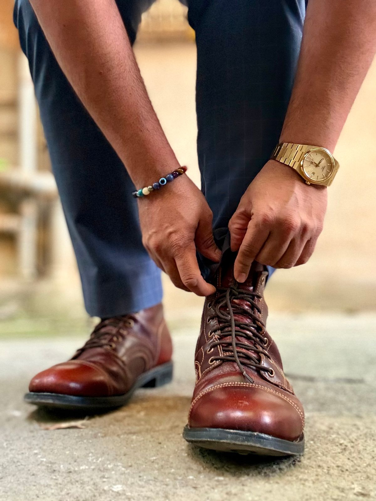 Photo by vishhh on December 19, 2025 of the Craft & Glory Craft & Glory / ASPEN in Full Grain Waxed Water Buffalo.