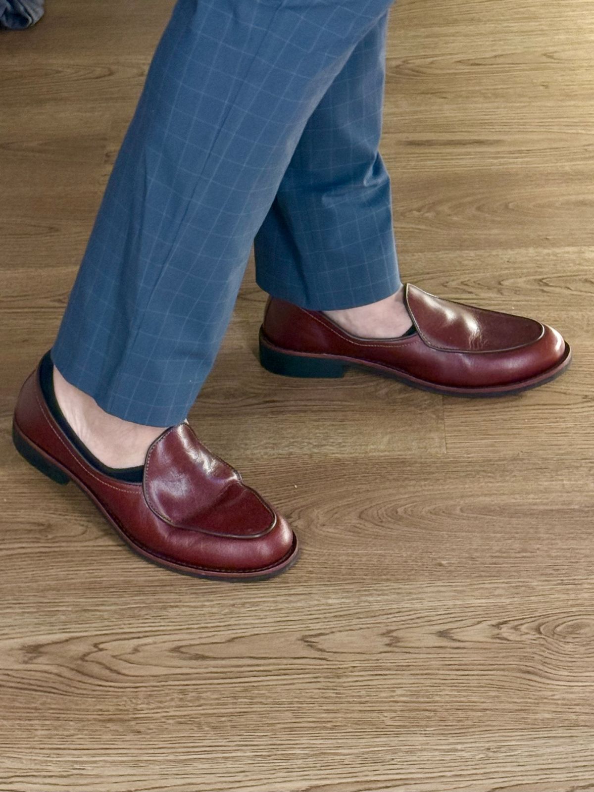 Photo by vishhh on August 26, 2025 of the Craft & Glory Belgium loafer in Full Grain Waxed Water Buffalo.