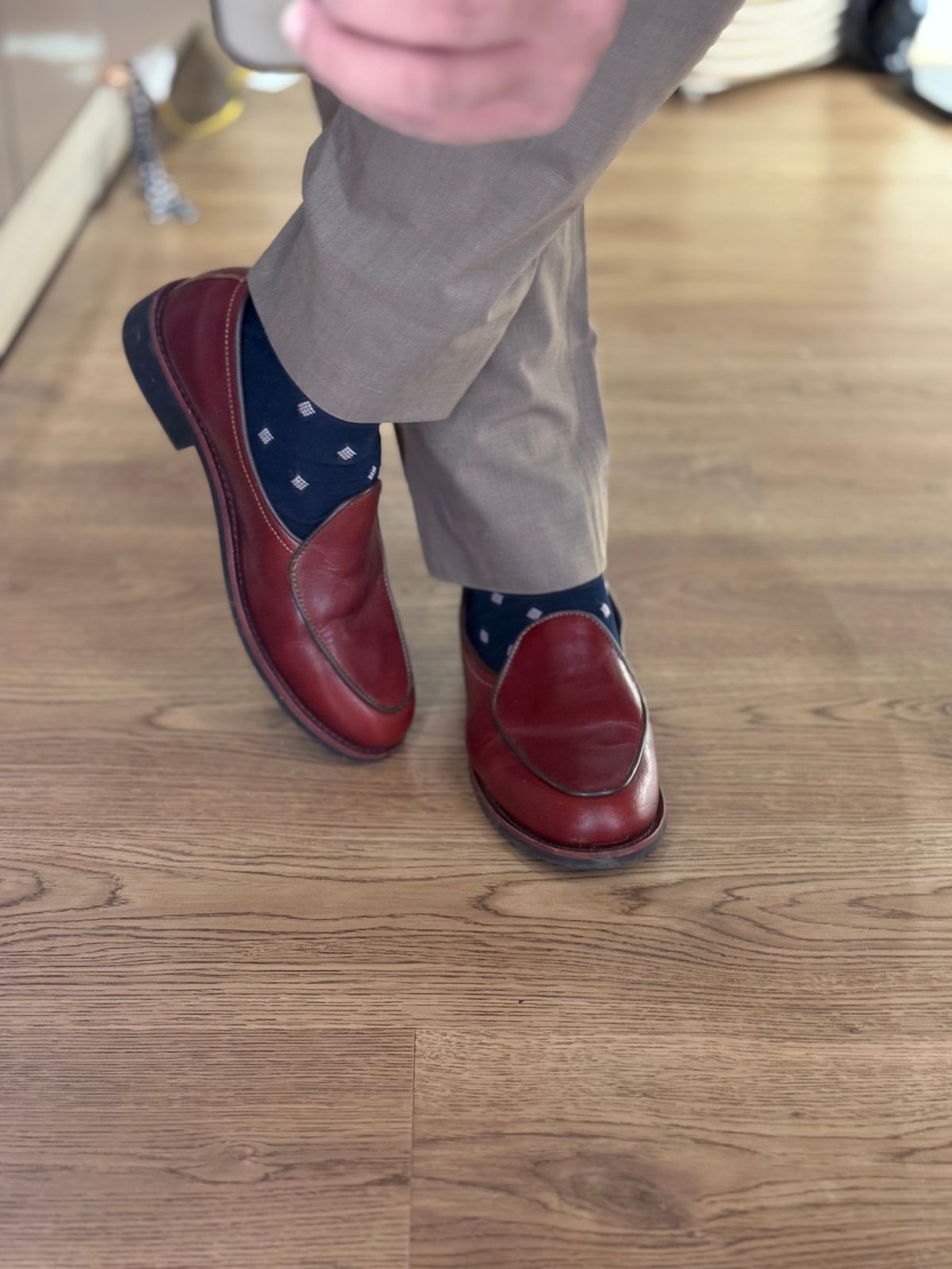 Photo by vishhh on September 12, 2025 of the Craft & Glory Belgium loafer in Full Grain Waxed Water Buffalo.