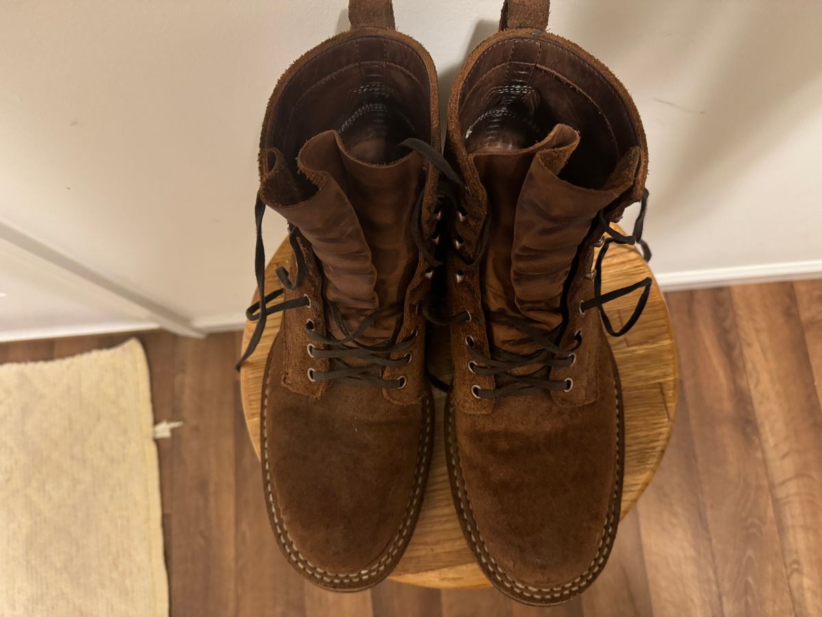 Photo by KingSprinkle on November 6, 2024 of the White's 350 Cruiser in Seidel Distressed Roughout.