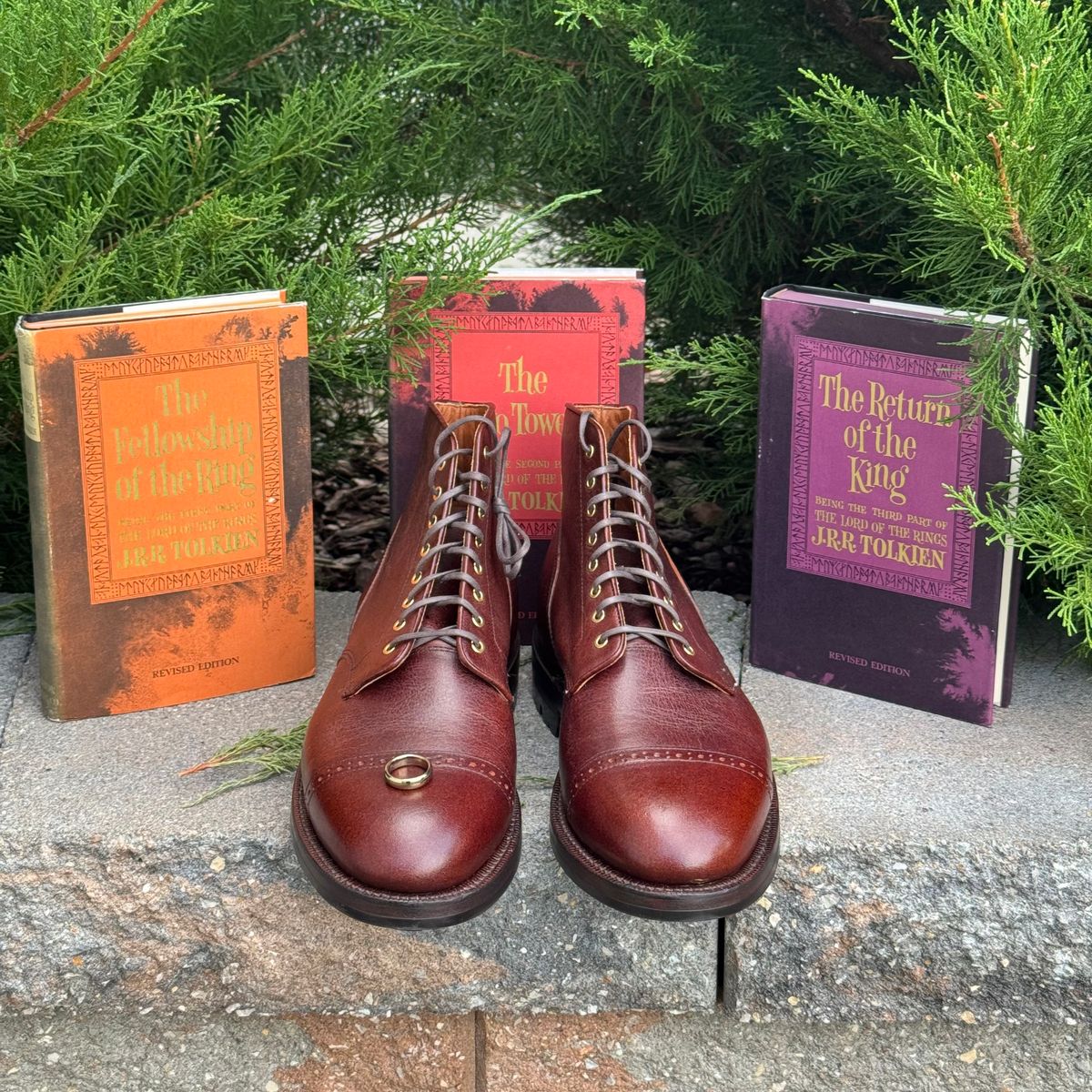Photo by KingSprinkle on October 1, 2025 of the Grant Stone Garrison Boot in C.F. Stead Crimson Classic Kudu.