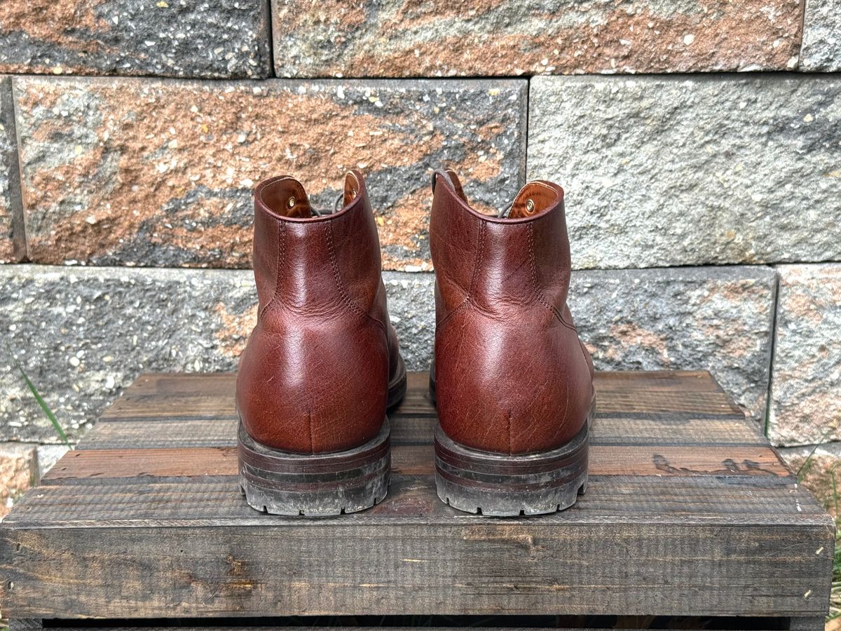 Photo by KingSprinkle on November 1, 2025 of the Grant Stone Garrison Boot in C.F. Stead Crimson Classic Kudu.