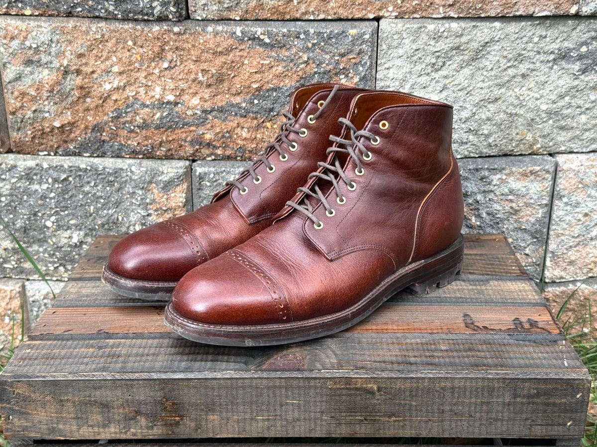 Photo by KingSprinkle on November 1, 2025 of the Grant Stone Garrison Boot in C.F. Stead Crimson Classic Kudu.