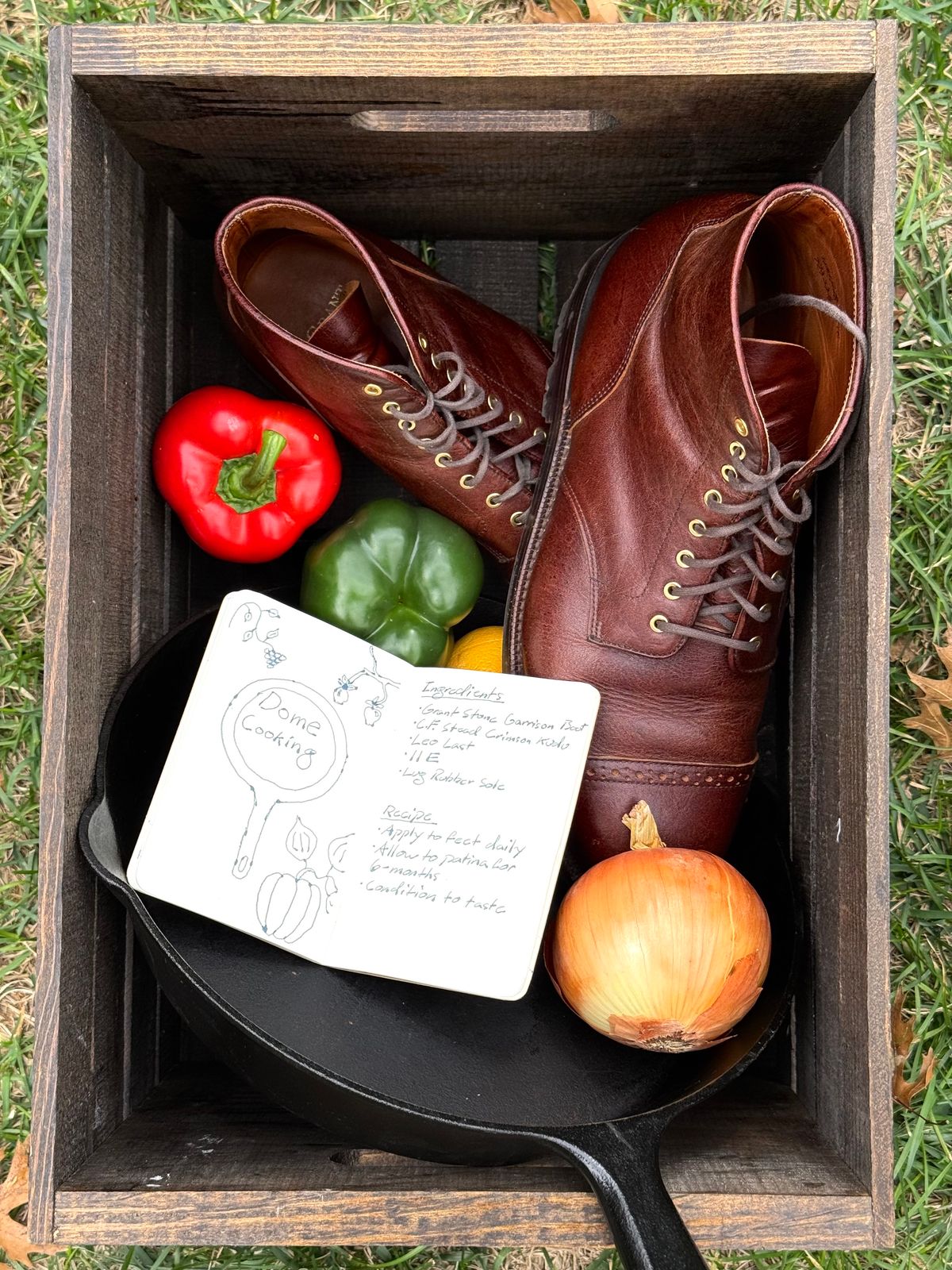 Photo by KingSprinkle on November 1, 2025 of the Grant Stone Garrison Boot in C.F. Stead Crimson Classic Kudu.