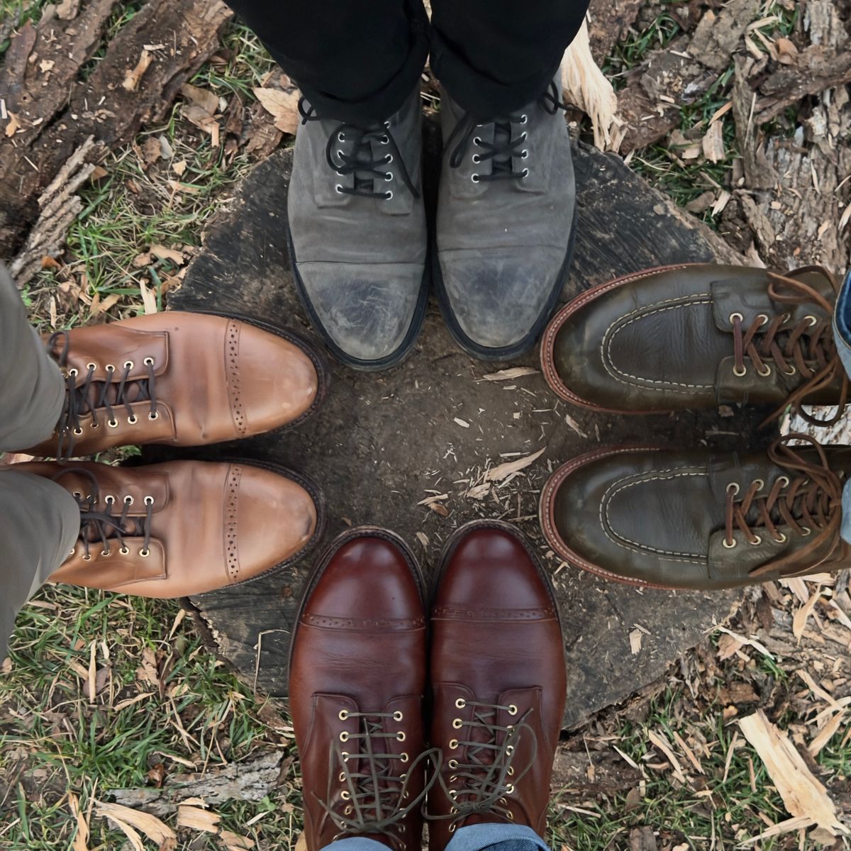 Photo by KingSprinkle on December 25, 2025 of the Grant Stone Garrison Boot in C.F. Stead Crimson Classic Kudu.