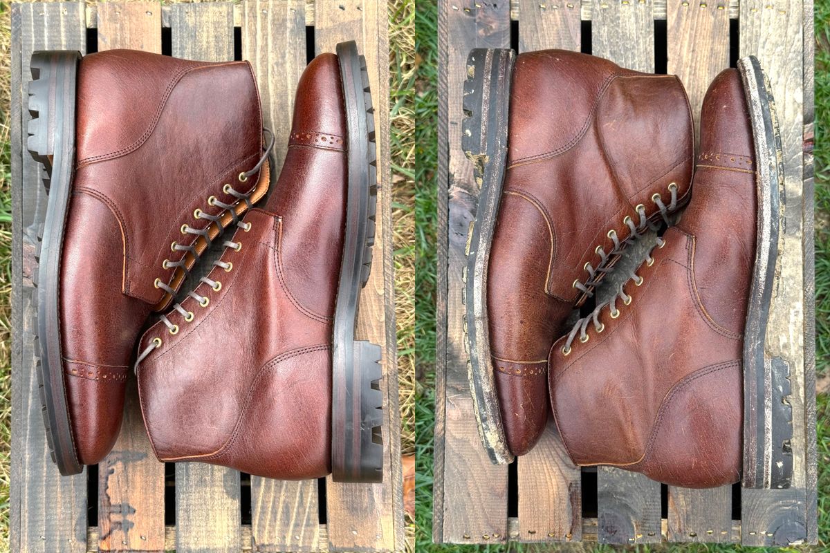 Photo by KingSprinkle on April 5, 2026 of the Grant Stone Garrison Boot in C.F. Stead Crimson Classic Kudu.