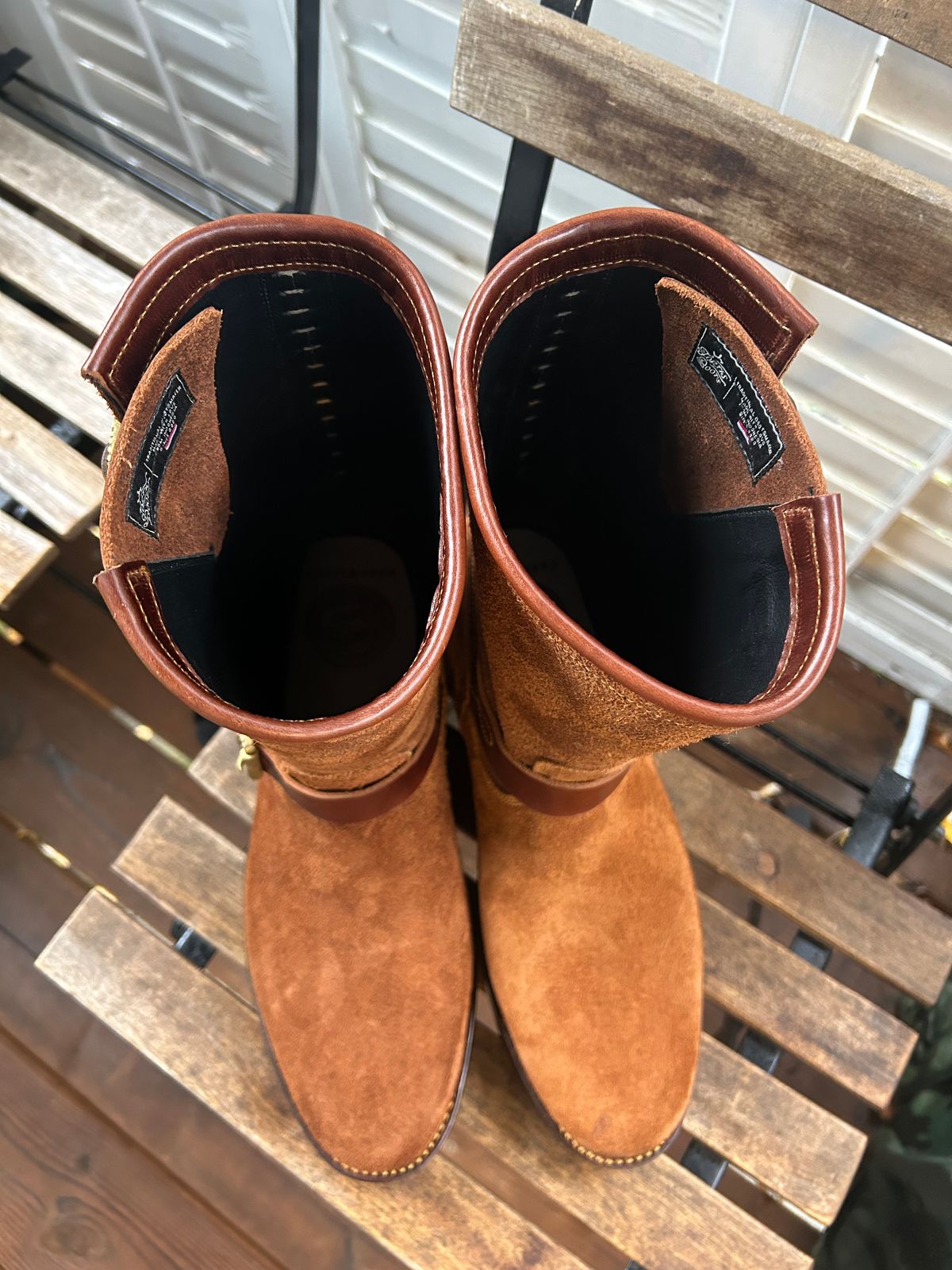 Photo by JonsBoots on November 1, 2025 of the Fortis Boots yudistira engineer boots in Indonesian Brown Roughout.