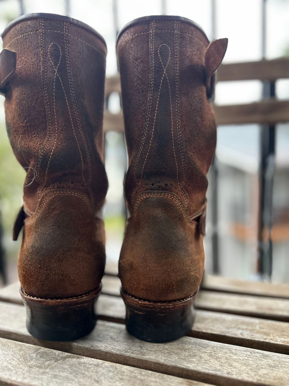 Photo by JonsBoots on December 4, 2025 of the Fortis Boots yudistira engineer boots in Indonesian Brown Roughout.