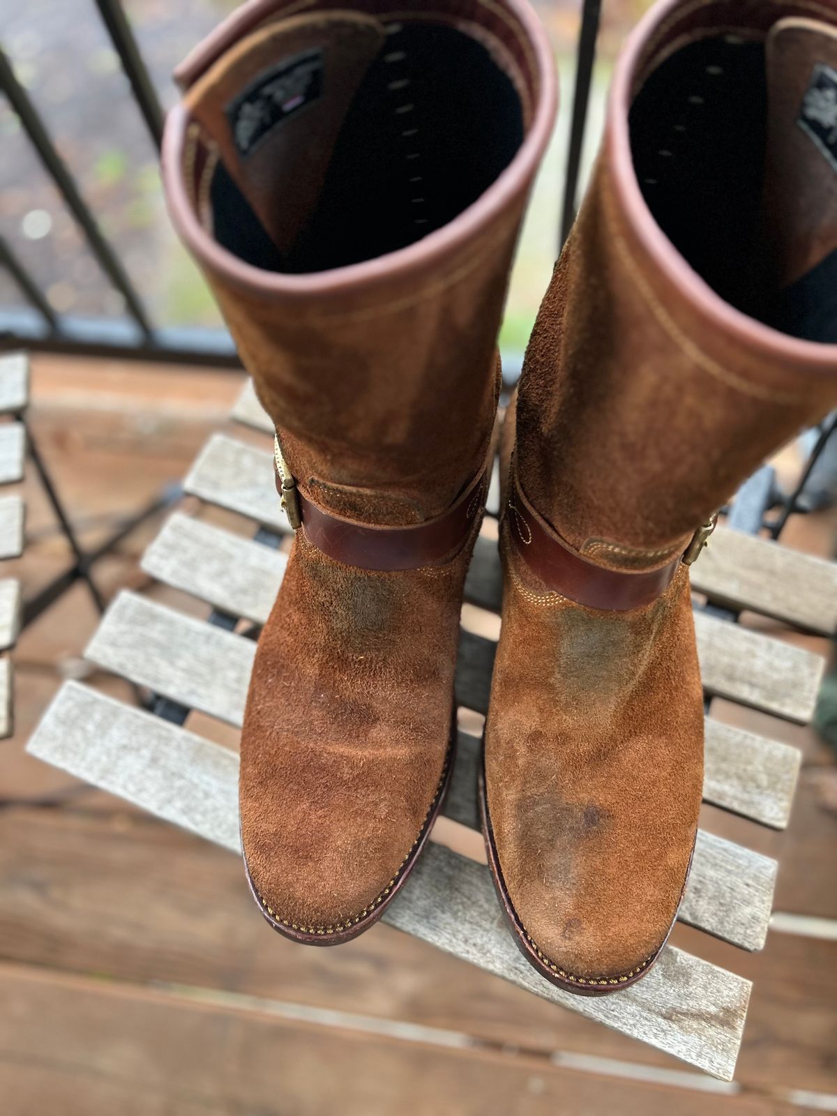Photo by JonsBoots on December 4, 2025 of the Fortis Boots yudistira engineer boots in Indonesian Brown Roughout.