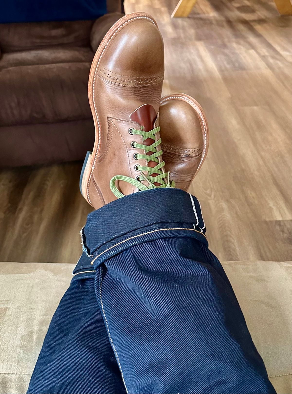 Photo by conora on March 3, 2026 of the Oak Street Bootmakers Trench Boot in Horween Natural Chromexcel.