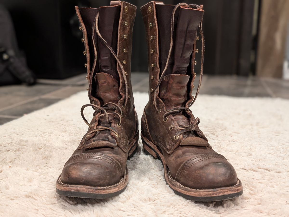 Photo by N.E._bootenthusiast on January 2, 2025 of the Nicks Lace Up Heritage in Horween British Tan Chromexcel.