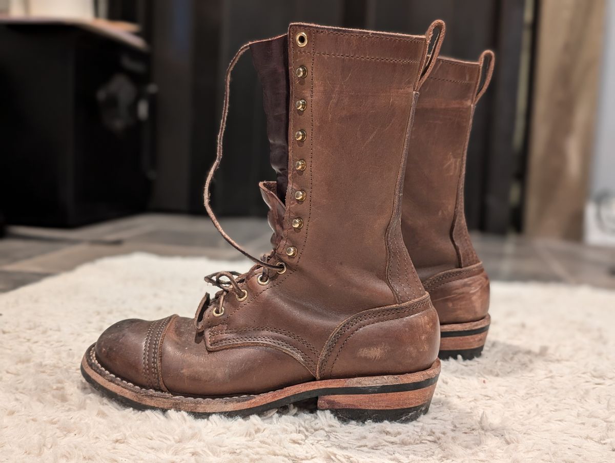 Photo by N.E._bootenthusiast on January 2, 2025 of the Nicks Lace Up Heritage in Horween British Tan Chromexcel.