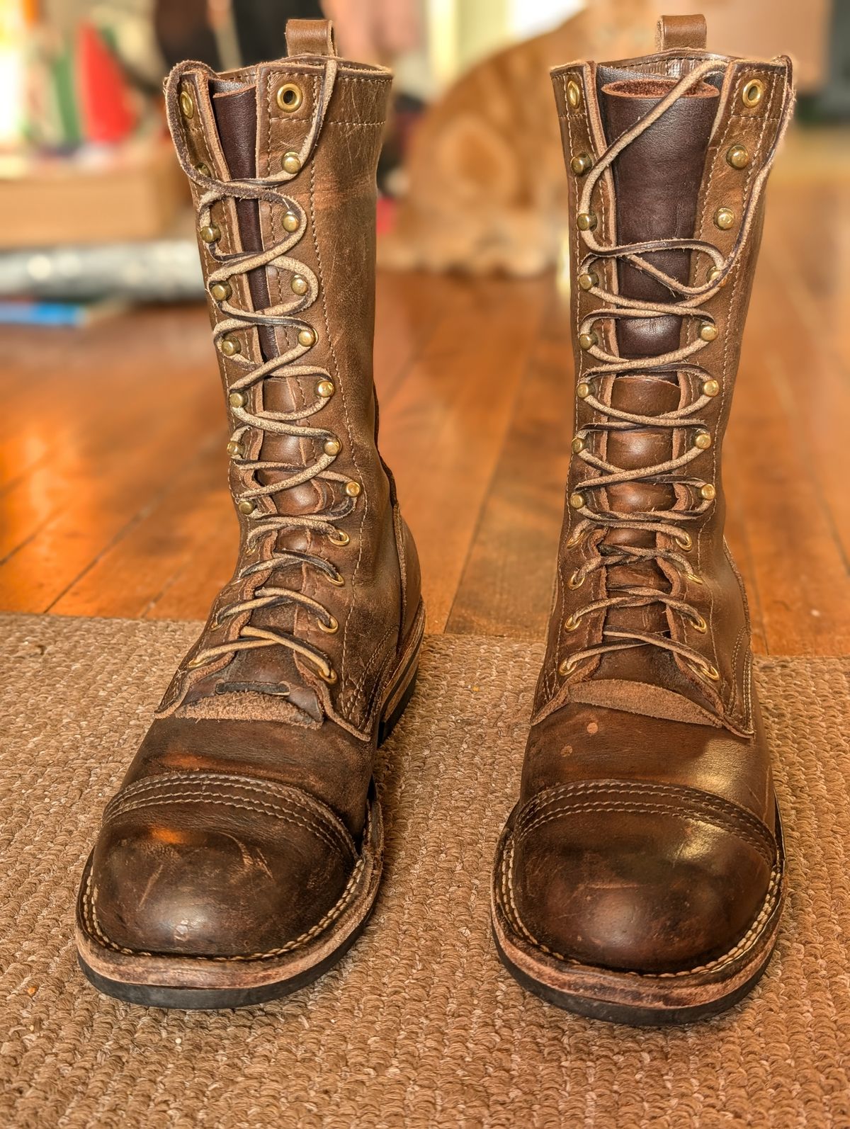 Photo by N.E._bootenthusiast on February 2, 2025 of the Nicks Lace Up Heritage in Horween British Tan Chromexcel.