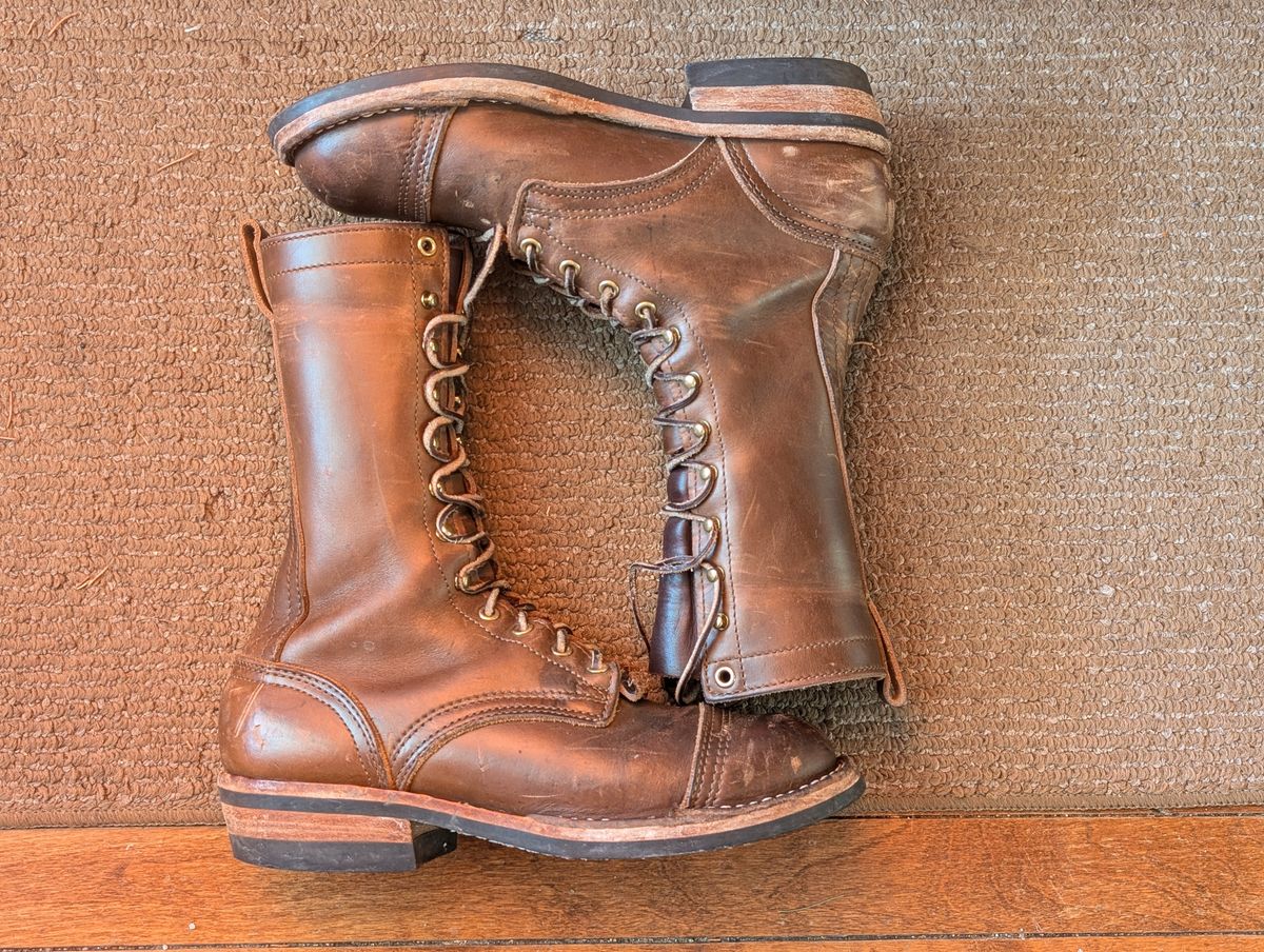 Photo by N.E._bootenthusiast on February 2, 2025 of the Nicks Lace Up Heritage in Horween British Tan Chromexcel.