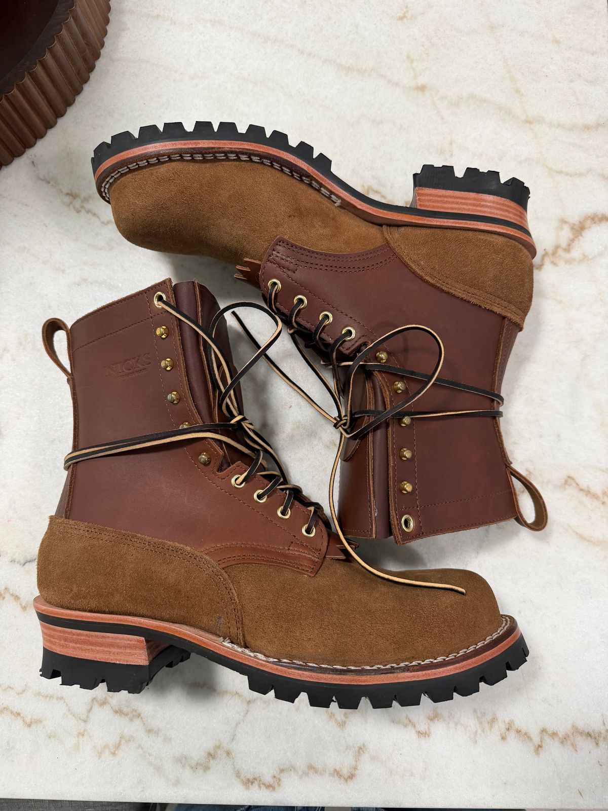 Photo by dabe2297 on April 24, 2026 of the Nicks Builder Pro HD in Seidel 1964 Brown Roughout.