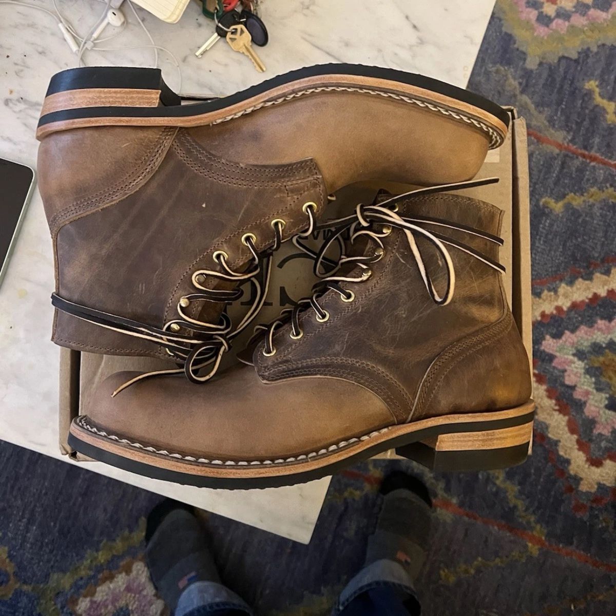 Photo by dabe2297 on January 8, 2026 of the Nicks Prospector in Horween Predator Natural.