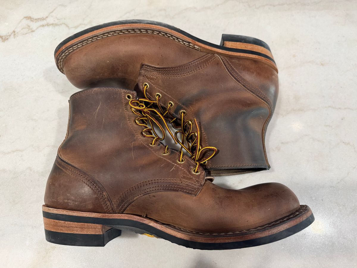 Photo by dabe2297 on March 16, 2026 of the Nicks Prospector in Horween Predator Natural.