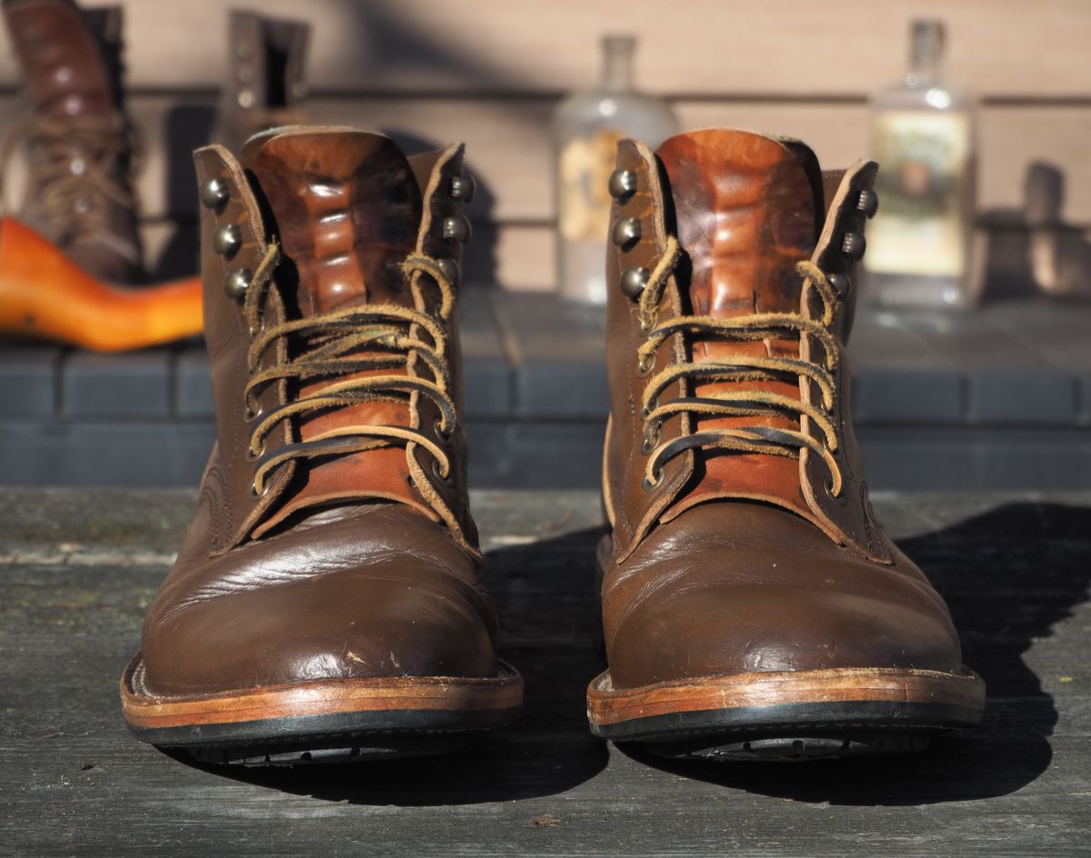 Photo by Themachinehasnobrain on November 2, 2025 of the Parkhurst The Allen in Italpel Caramel Veg Tan.