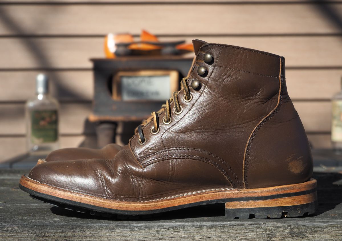 Photo by Themachinehasnobrain on November 2, 2025 of the Parkhurst The Allen in Italpel Caramel Veg Tan.