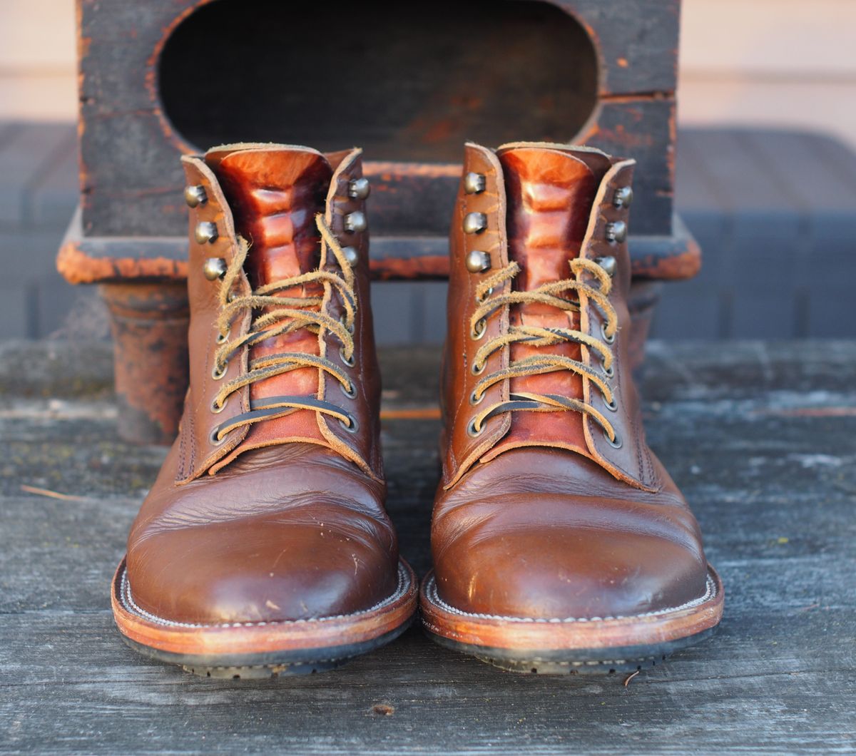 Photo by Themachinehasnobrain on December 1, 2025 of the Parkhurst The Allen in Italpel Caramel Veg Tan.