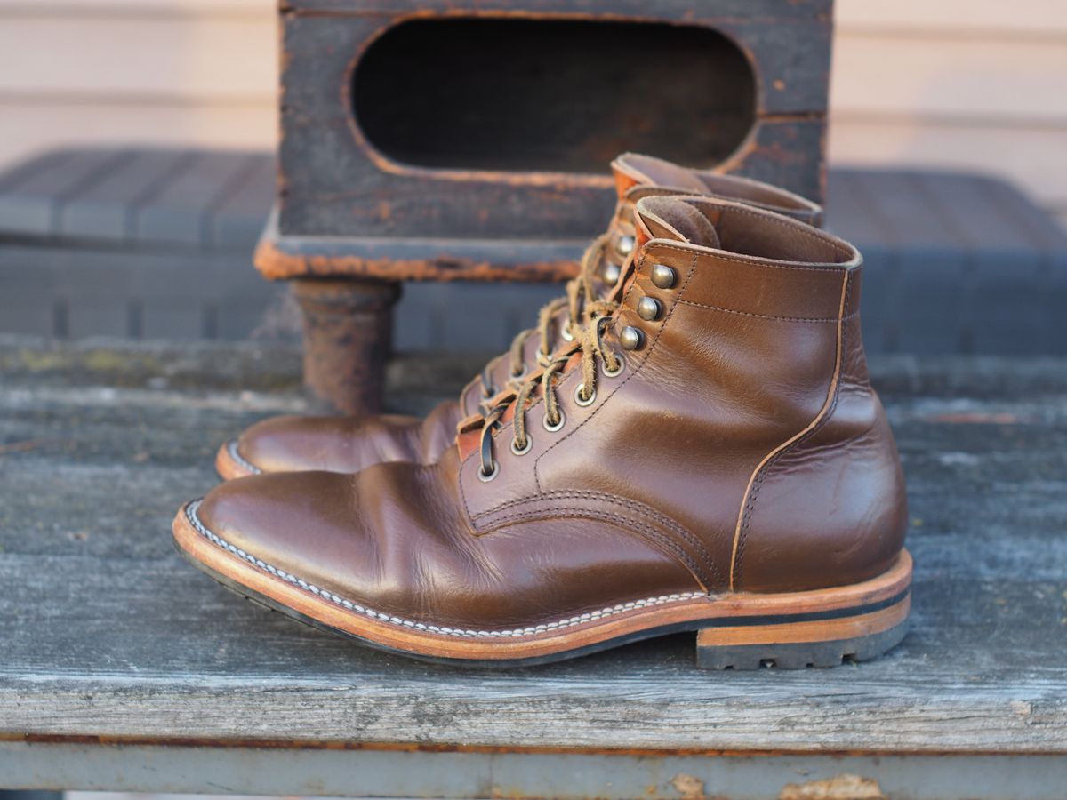 Photo by Themachinehasnobrain on December 1, 2025 of the Parkhurst The Allen in Italpel Caramel Veg Tan.