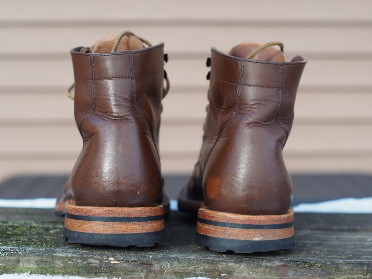 Photo by Themachinehasnobrain on January 4, 2026 of the Parkhurst The Allen in Italpel Caramel Veg Tan.