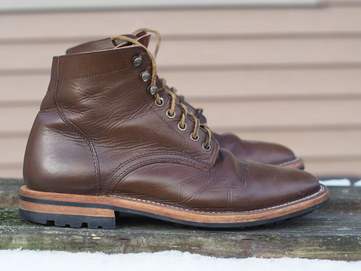 Photo by Themachinehasnobrain on January 4, 2026 of the Parkhurst The Allen in Italpel Caramel Veg Tan.