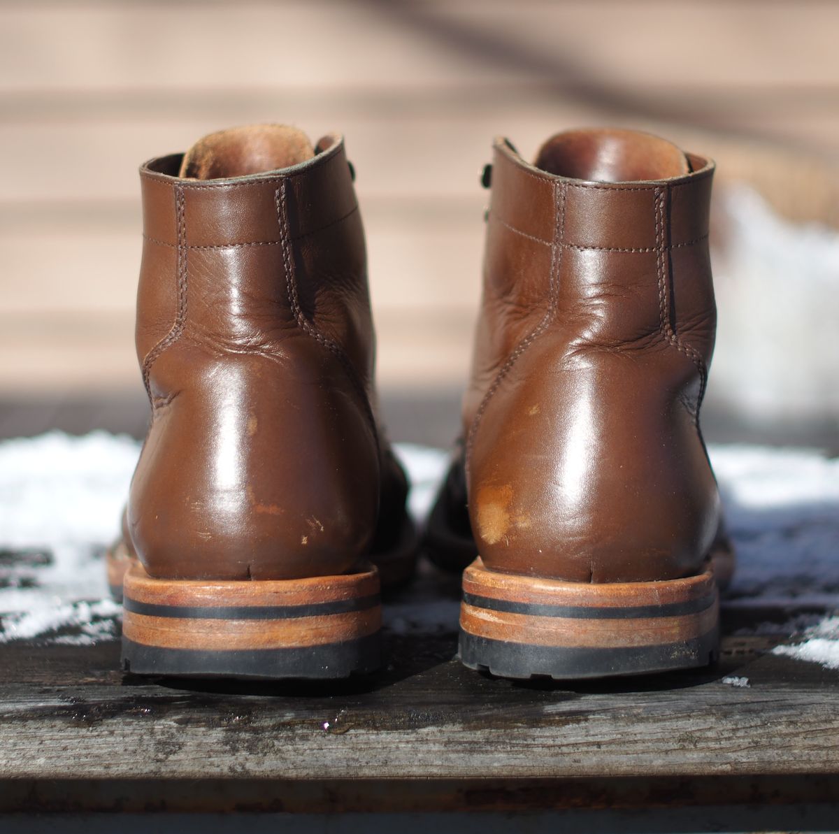 Photo by Themachinehasnobrain on February 2, 2026 of the Parkhurst The Allen in Italpel Caramel Veg Tan.