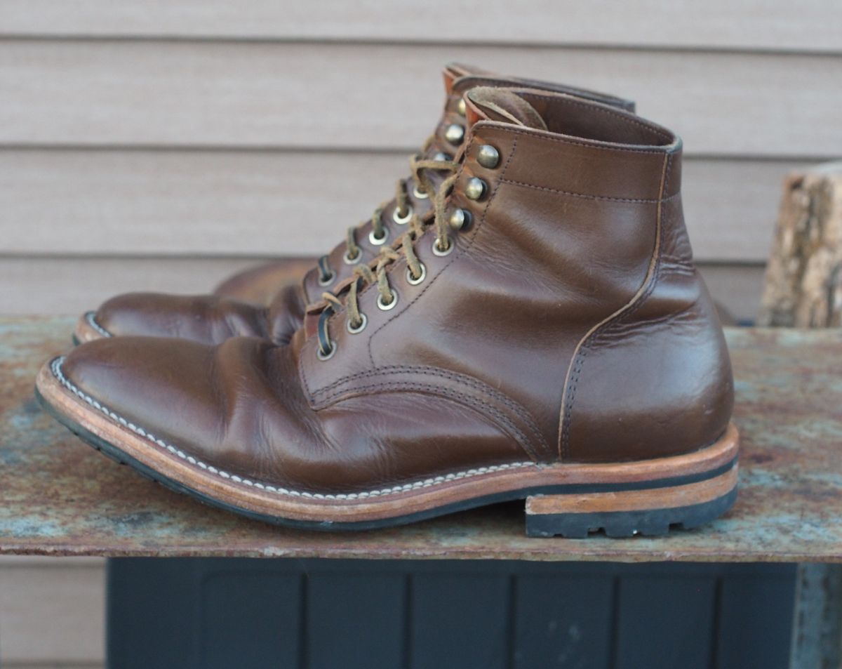 Photo by Themachinehasnobrain on February 28, 2026 of the Parkhurst The Allen in Italpel Caramel Veg Tan.