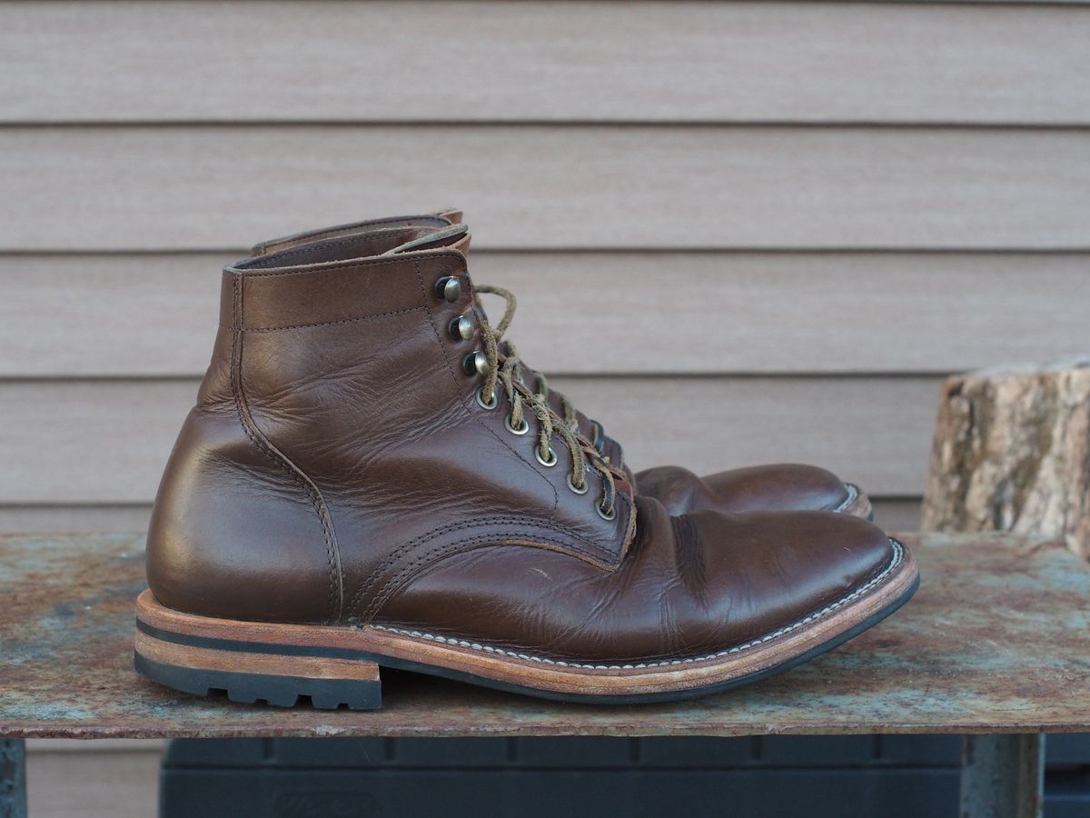 Photo by Themachinehasnobrain on February 28, 2026 of the Parkhurst The Allen in Italpel Caramel Veg Tan.