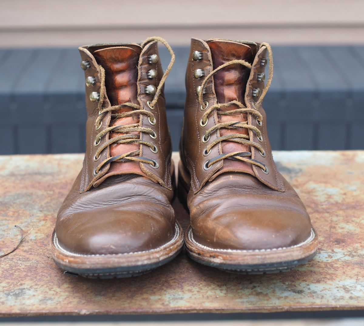 Photo by Themachinehasnobrain on April 5, 2026 of the Parkhurst The Allen in Italpel Caramel Veg Tan.