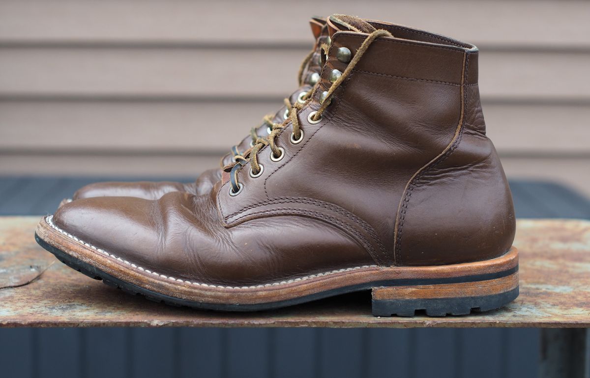 Photo by Themachinehasnobrain on April 5, 2026 of the Parkhurst The Allen in Italpel Caramel Veg Tan.