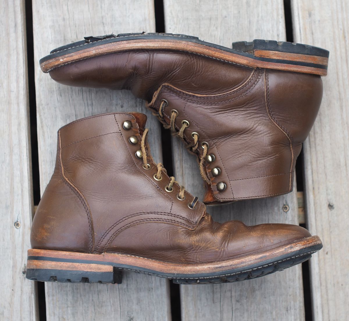 Photo by Themachinehasnobrain on April 5, 2026 of the Parkhurst The Allen in Italpel Caramel Veg Tan.