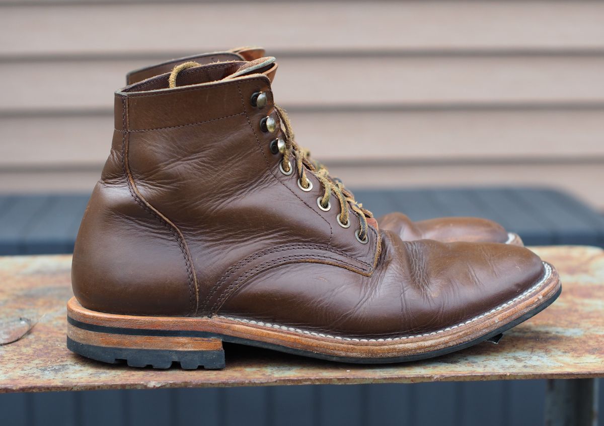 Photo by Themachinehasnobrain on April 5, 2026 of the Parkhurst The Allen in Italpel Caramel Veg Tan.